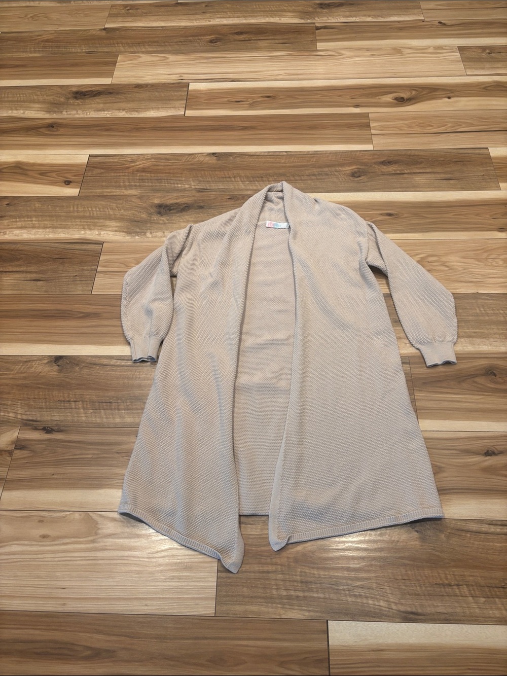 Light Taupe Open-Front Longline Cardigan - Women's Cozy Layer